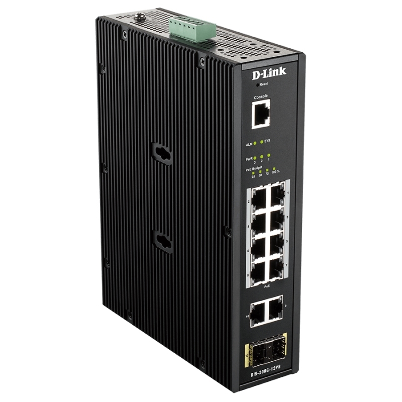 D-Link DIS-200G-12PS Switch Industrial 8xGB 2xSFP