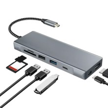 DOCKING STATION 8 PUERTOS USB-C CON CAJA EXTERNA LEOTEC