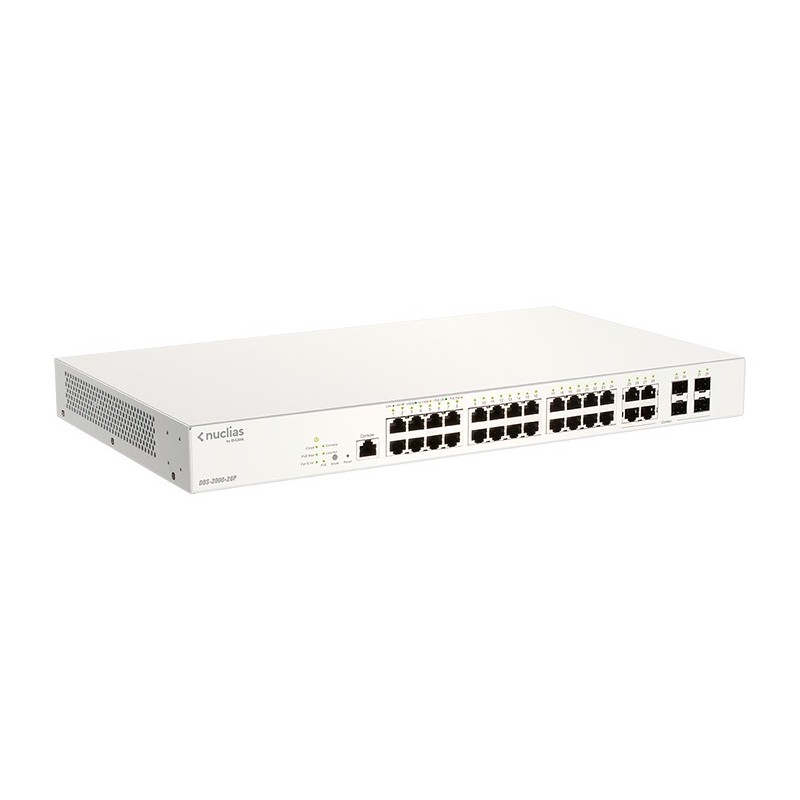 D-LINK SWITCH SMART NUCLIAS CLOUD 28 PUERTOS 10/100/1Gbit w/4 Gbit.SFP 370W PoE+