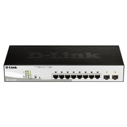 D-LINK SWITCH 8 PUERTOS 10/100/1Gbit w/2 Combo 1000BaseT/SFP PoE