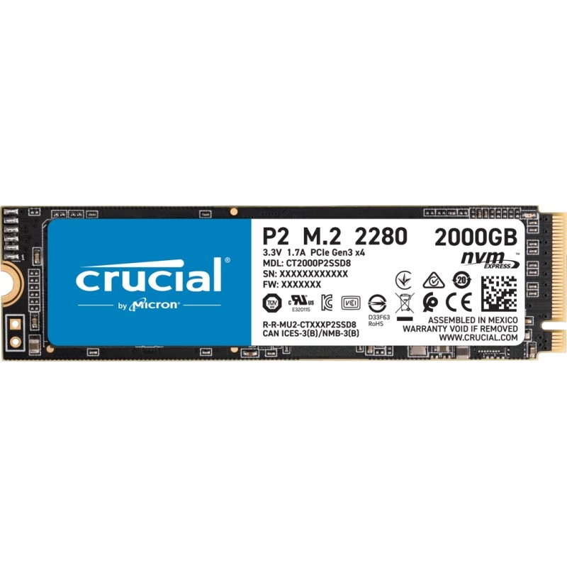 Crucial CT2000P2SSD8 P2 SSD 2000GB  NVMe PCIe