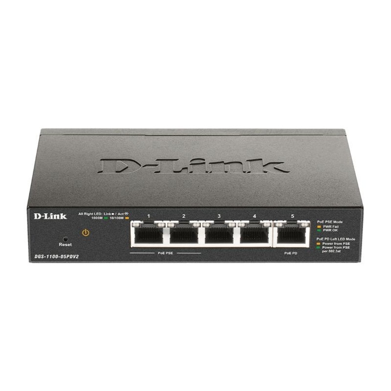D-LINK SWITCH 5 PUERTOS 10/100/1Gbit PoE EASYSMART