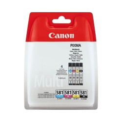 MULTIPACK 4 CARTUCHOS CANON TINTA CLI-581 BK/C/M/Y