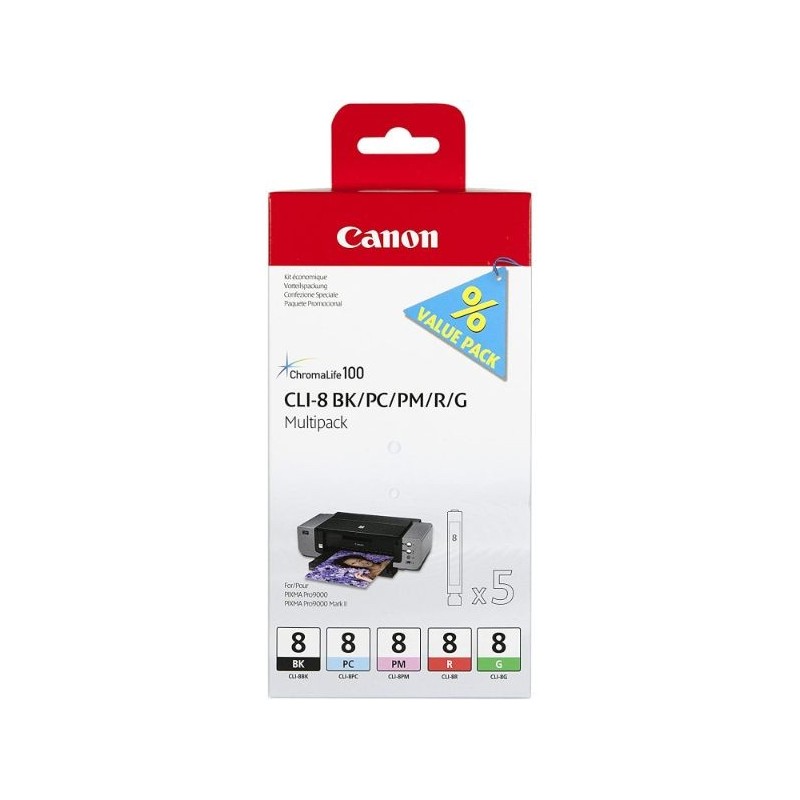 MULTIPACK 3 CARTUCHOS CANON TINTA CLI-8 C/M/Y
