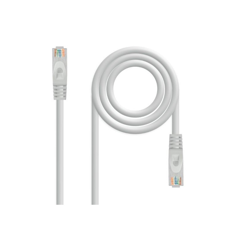 CABLE DE RED LATIGUILLO RJ45 UTP CAT6A AWG24 LSZH 1.5 M GRIS NANOCABLE