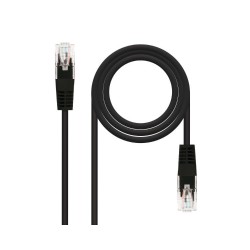 CABLE DE RED LATIGUILLO RJ45 UTP CAT6 AWG24 0.30 M NEGRO NANOCABLE