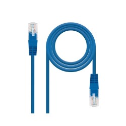 CABLE DE RED LATIGUILLO RJ45 UTP CAT6 AWG24 0.30 M AZUL NANOCABLE