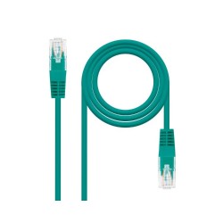 CABLE DE RED LATIGUILLO RJ45 UTP CAT6 AWG24 0.25 M VERDE NANOCABLE
