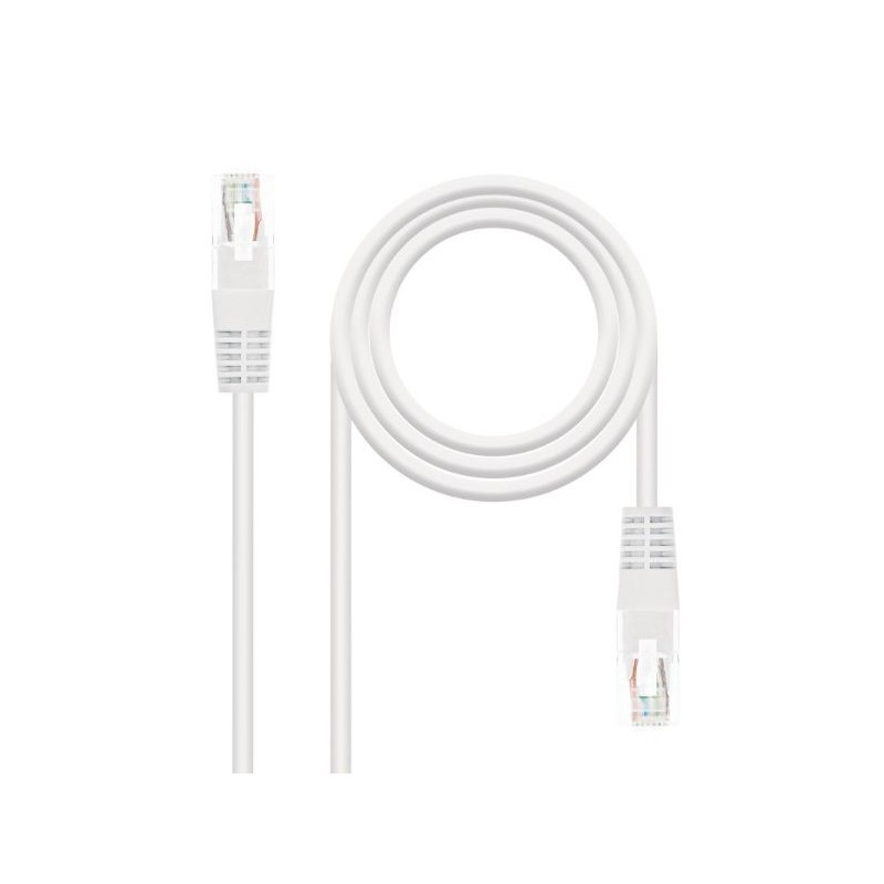 CABLE DE RED LATIGUILLO RJ45 UTP CAT6 AWG24 0.25 M BLANCO NANOCABLE