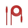 CABLE DE RED LATIGUILLO RJ45 UTP CAT6A AWG24 LSZH 0.30 M ROJO NANOCABLE
