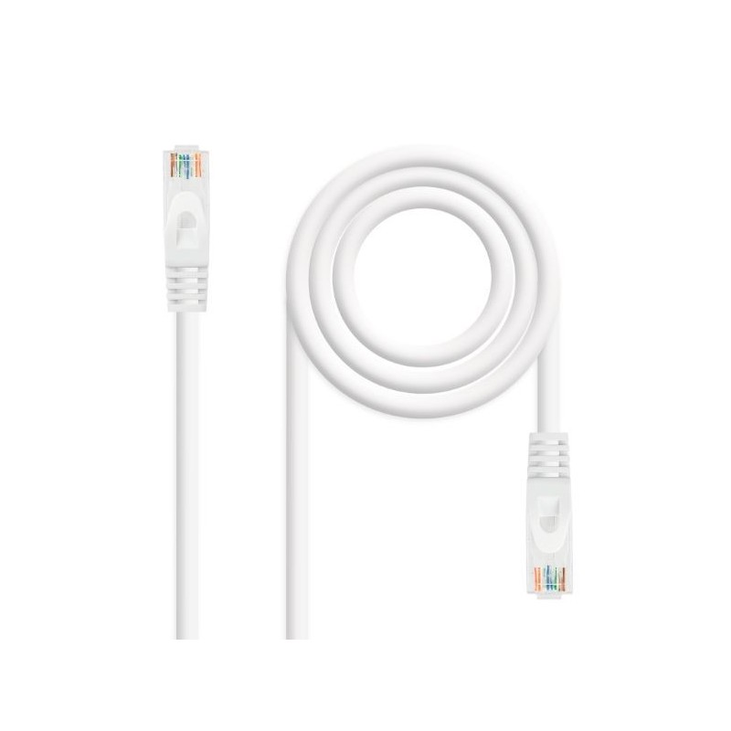 CABLE DE RED LATIGUILLO RJ45 UTP CAT6A AWG24 LSZH 0.30 M BLANCO NANOCABLE