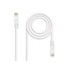 CABLE DE RED LATIGUILLO RJ45 UTP CAT6A AWG24 LSZH 0.30 M BLANCO NANOCABLE
