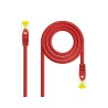 CABLE DE RED LATIGUILLO RJ45 SFTP CAT6A AWG26 0.30 M ROJO NANOCABLE