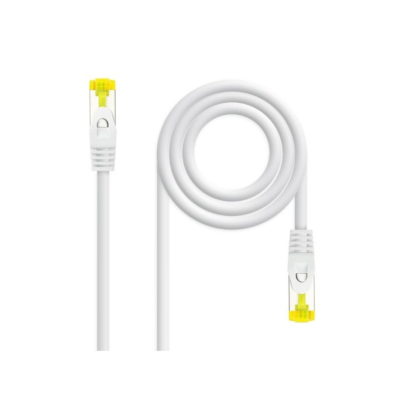 CABLE DE RED LATIGUILLO RJ45 SFTP CAT6A AWG26 0.30 M BLANCO NANOCABLE