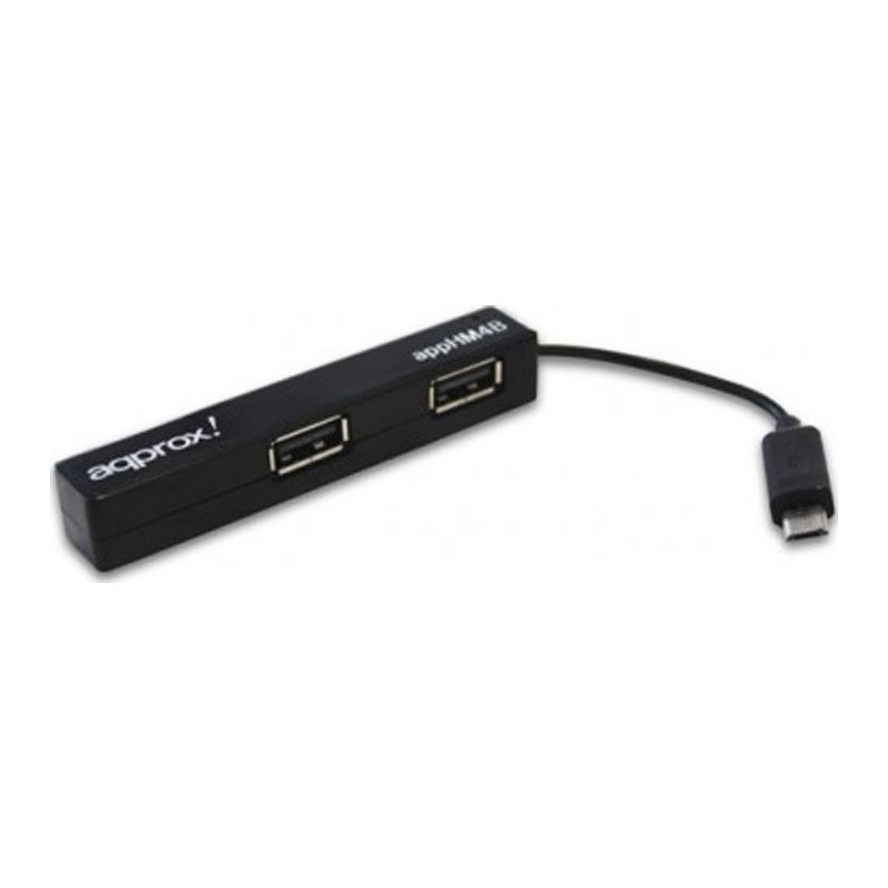 ANDROID MICRO HUB 4 PUERTOS USB NEGRO APPROX