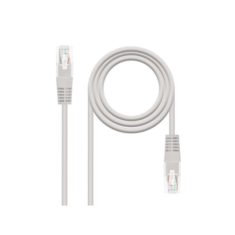 CABLE DE RED LATIGUILLO RJ45 UTP CAT6 AWG24 LSZH 5 M GRIS NANOCABLE