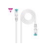 CABLE DE RED LATIGUILLO 600MHZ LSZH SFTP PIMF CAT7 AWG26 1 M BLANCO NANOCABLE