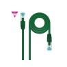 CABLE DE RED LATIGUILLO 600MHZ LSZH SFTP PIMF CAT7 AWG26 2 M VERDE NANOCABLE