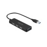 HUB 3 PUERTOS USB 2.0 + 1 PUERTO USB 3.0 NEGRO APPROX