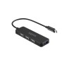 HUB 3 PUERTOS USB 2.0 + 1 PUERTO USB 3.0 TYPE C NEGRO APPROX