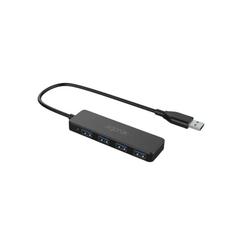 HUB 4 PUERTOS USB 3.0 NEGRO APPROX
