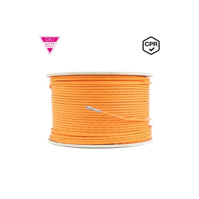 BOBINA CABLE DE RED CAT7 SFTP PIMF AWG23 LSZH 305 M NARANJA NANOCABLE