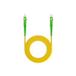 CABLE DE FIBRA OPTICA SC/APC A SC/APC SIMPLEX LSZH 1 M AMARILLO NANOCABLE