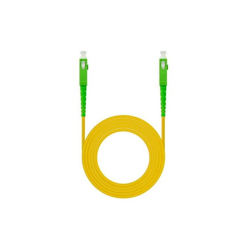 CABLE DE FIBRA OPTICA SC/APC A SC/APC SIMPLEX LSZH 5 M AMARILLO NANOCABLE