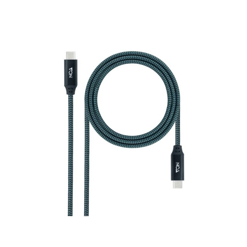 CABLE TYPE-C A TYPE-C USB 3.2 GRIS/NEGRO 2M NANOCABLE