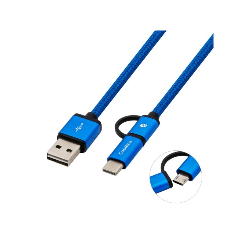 CABLE MULTIUSB 2.0 1M AZUL COOLBOX