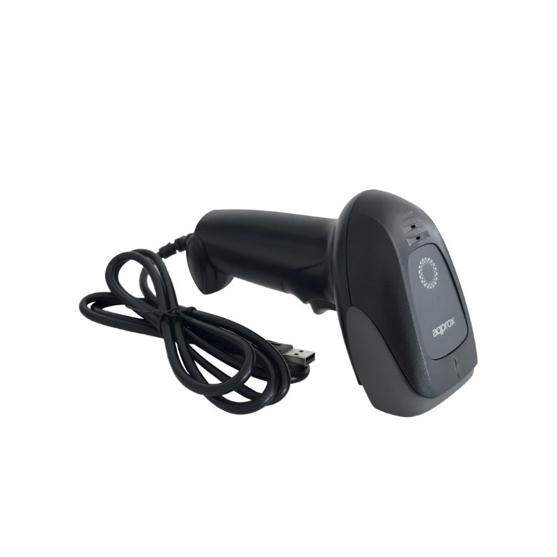LECTOR CODIGO BARRAS LASER 2D APPLS22 USB NEGRO APPROX