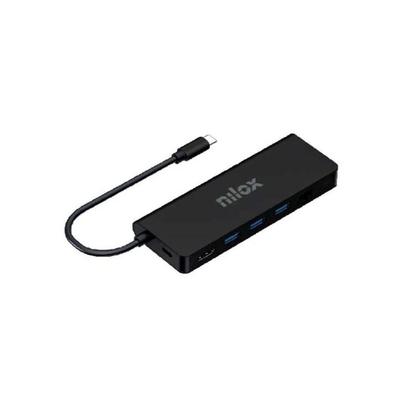 Nilox Dock Usb c 8 en 1 Negro