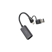 CAPTURADORA DE VIDEO/AUDIO HDMI 4K USB-C A/USB-A NANOCABLE