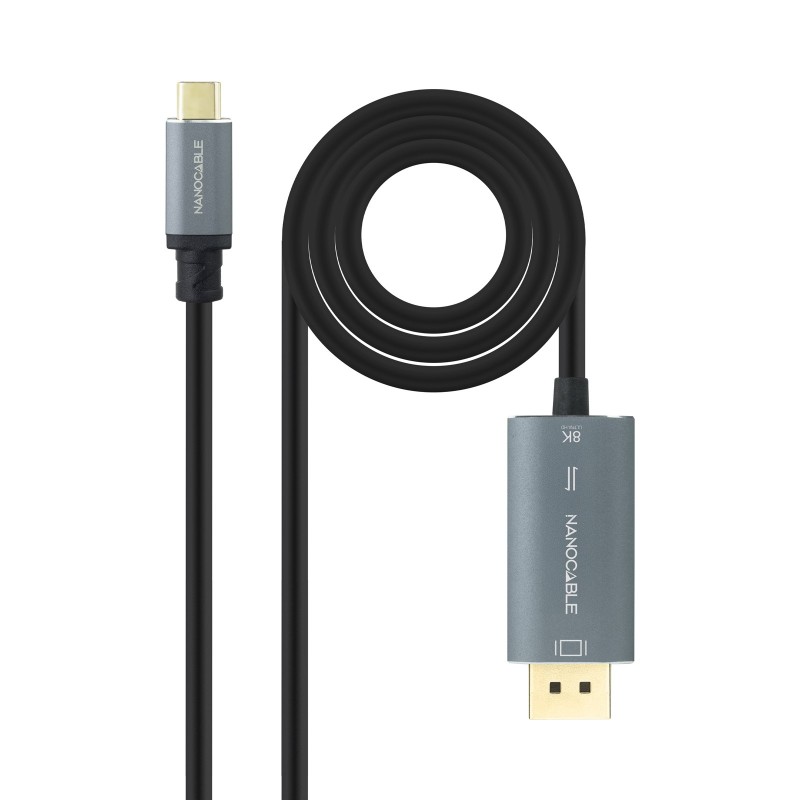 CABLE USB-C/M A DISPLAYPORT/M 8K BIDIRECCIONAL 2 M NANOCABLE