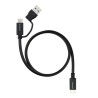 CABLE USB-C+USB-A/M - USB-C/M 2 M NANOCABLE