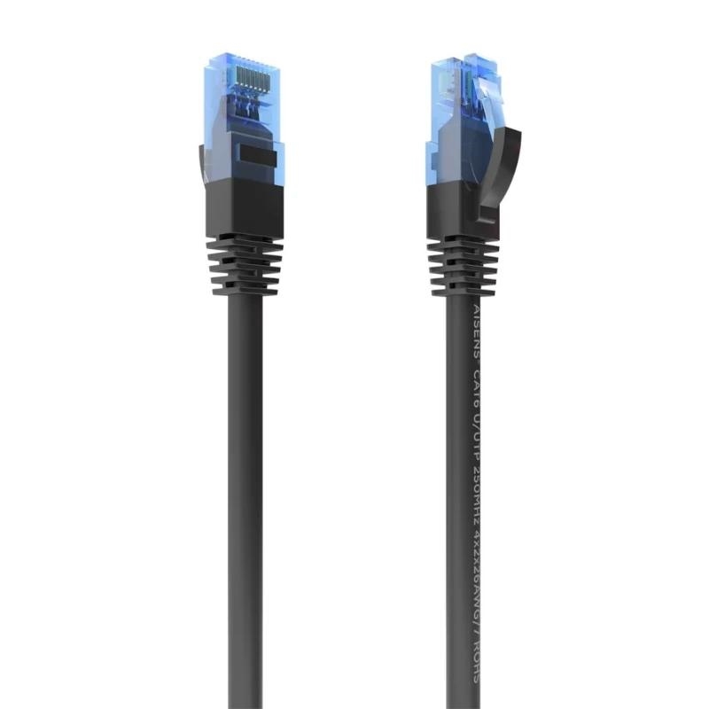 Aisens Cable RJ45 CAT.6 UTP AWG26 CCA Negro 25cm