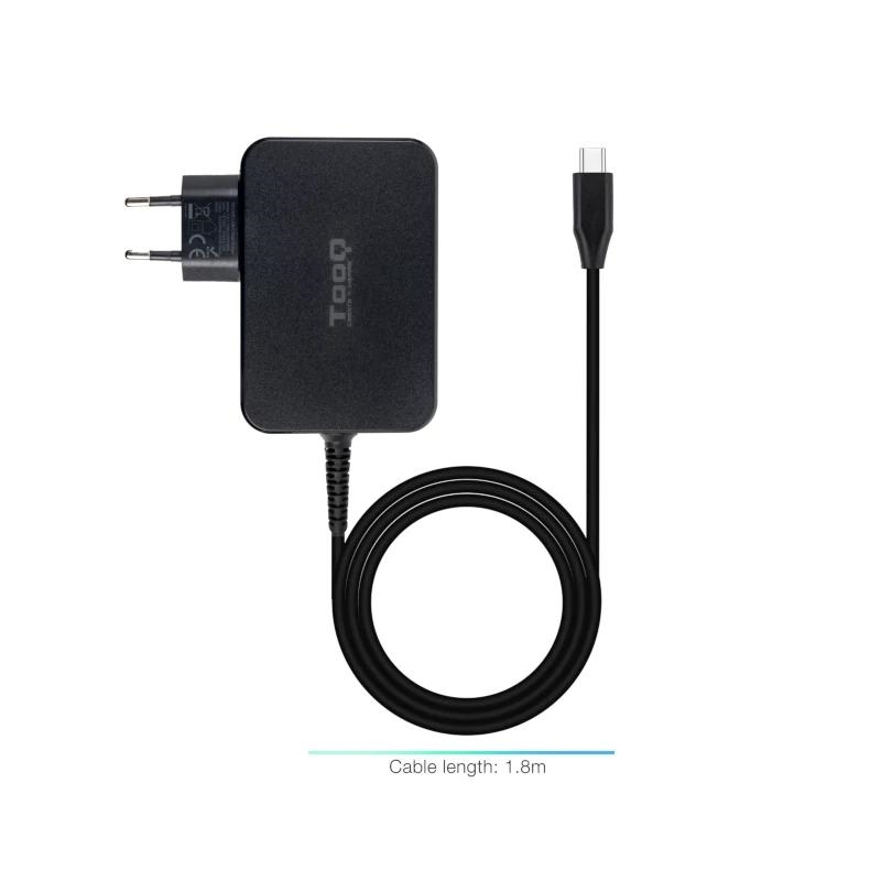Tooq Cargador portátil GAN USB-C PD 100W Negro