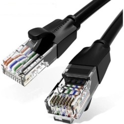 CABLE DE RED LATIGUILLO RJ45 UTP CAT6 AWG26 1 M NEGRO VENTION