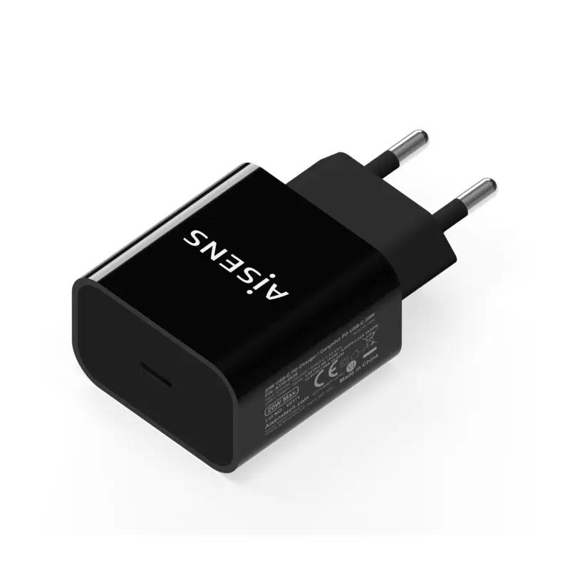 Aisens Cargador USB-C PD3.0 1xUSB-C 20W Negro