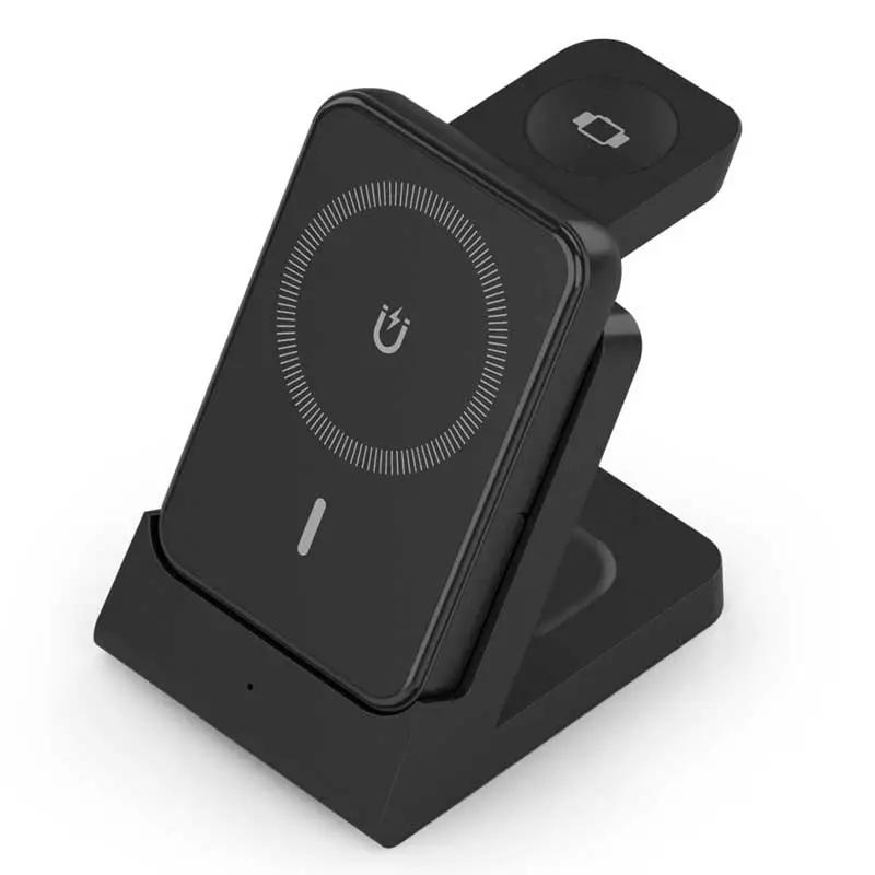 Aisens Cargador Inalámbrico USBC 15W 4 en 1 compac