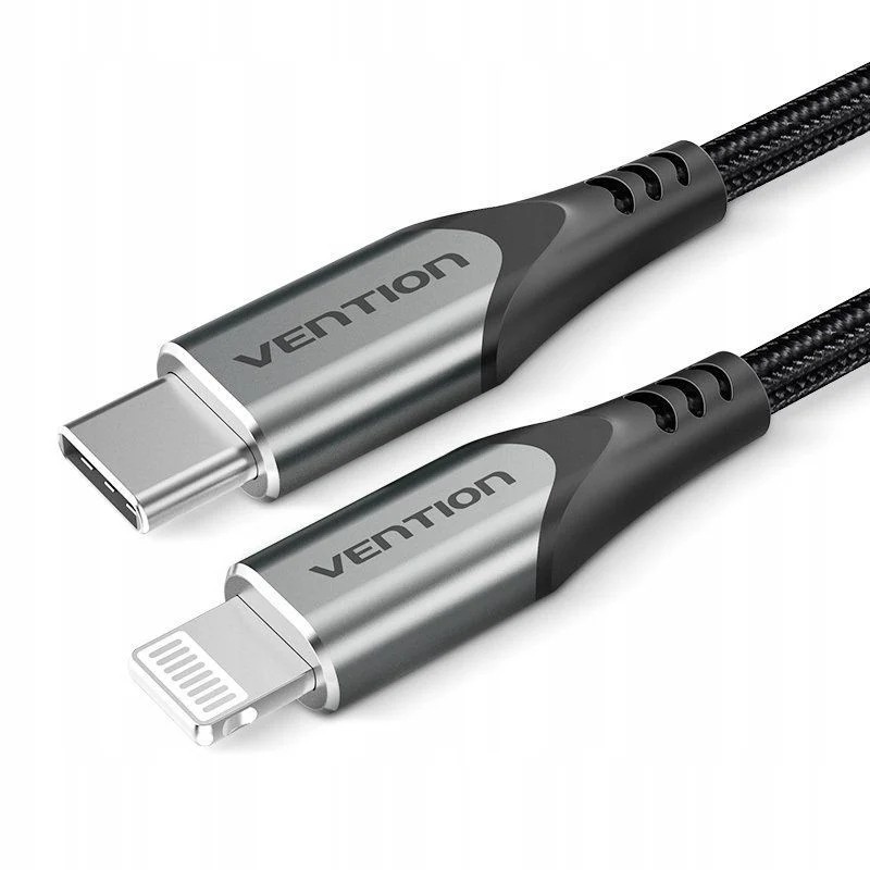 CABLE 2.0 USB-C A LIGHTNING 1 M GRIS VENTION