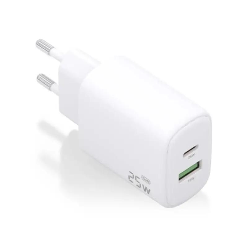 Aisens Cargador GaN 25W USB-C PD 3.0 USB-A QC3.0