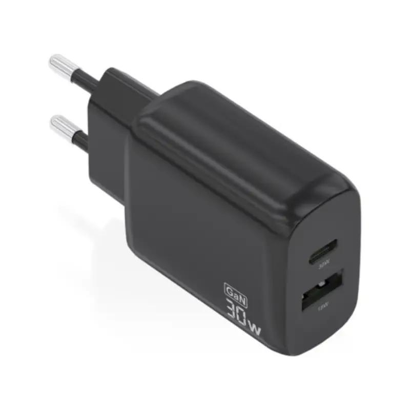 Aisens Cargador GaN 30W USB-C PD3.0 QC4.0 USB-A