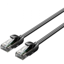 CABLE DE RED LATIGUILLO RJ45 CAT.5E UTP AWG26 0.5 M NEGRO VENTION