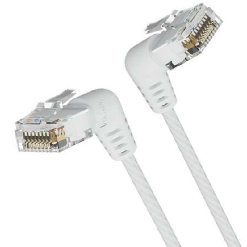 CABLE DE RED LATIGUILLO ACODADO RJ45 UTP CAT6A AWG32 1.5 M BLANCO VENTION