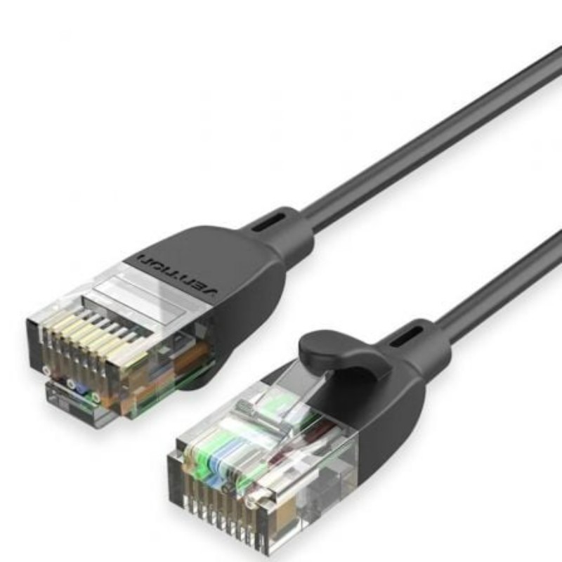 CABLE DE RED LATIGUILLO RJ45 UTP CAT6A 5 M NEGRO VENTION