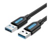 CABLE USB-A A USB-A M-M 0.5 M NEGRO VENTION