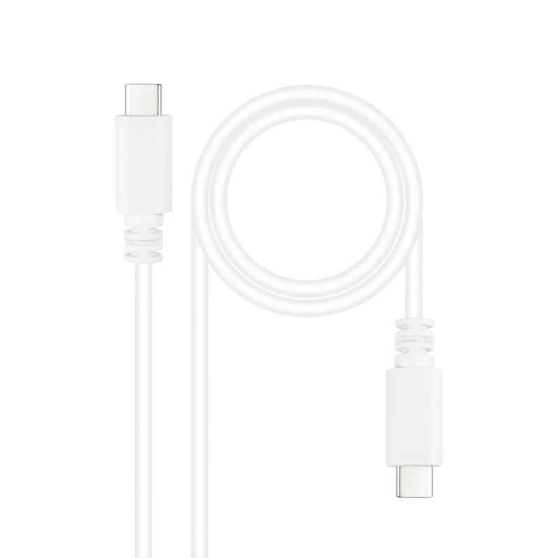 CABLE USB 2.0 3A TIPO USB-C/M-USB-C/M 1.5 M BLANCO NANOCABLE