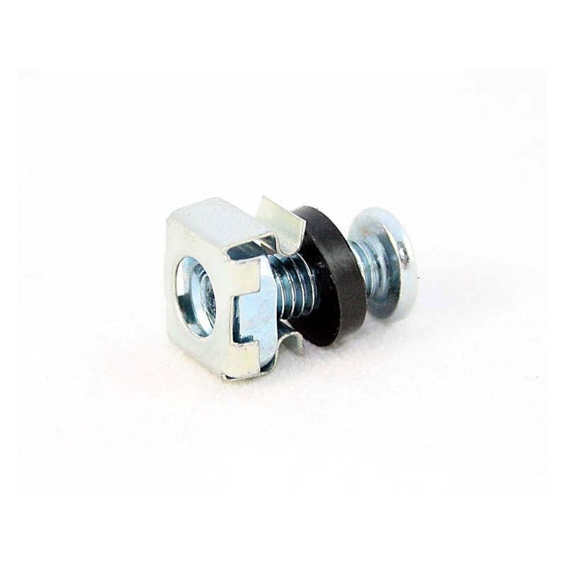 JUEGO DE TORNILLOS DE METAL PARA ARMARIOS SERVIDORES 50 UDS TORNILLO + GRAPA