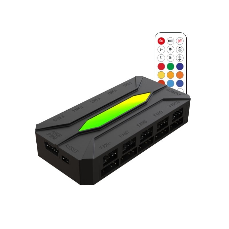 HUB VENTILADORES CAJA KO X-FHUB10 10 PORTS ARGB PWM KEEPOUT
